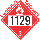 Flammable Class 3 UN1129 Tagboard DOT Placard