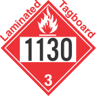 Flammable Class 3 UN1130 Tagboard DOT Placard