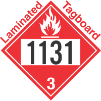 Flammable Class 3 UN1131 Tagboard DOT Placard