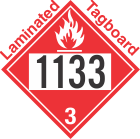 Flammable Class 3 UN1133 Tagboard DOT Placard