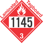 Flammable Class 3 UN1145 Tagboard DOT Placard