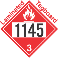 Flammable Class 3 UN1145 Tagboard DOT Placard