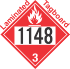 Flammable Class 3 UN1148 Tagboard DOT Placard