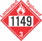 Flammable Class 3 UN1149 Tagboard DOT Placard