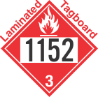 Flammable Class 3 UN1152 Tagboard DOT Placard
