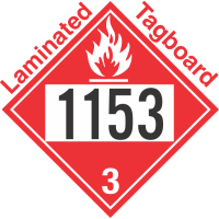 Flammable Class 3 UN1153 Tagboard DOT Placard