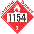 Flammable Class 3 UN1154 Tagboard DOT Placard