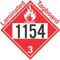 Flammable Class 3 UN1154 Tagboard DOT Placard