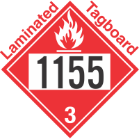 Flammable Class 3 UN1155 Tagboard DOT Placard