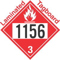 Flammable Class 3 UN1156 Tagboard DOT Placard