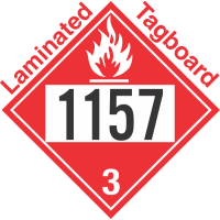 Flammable Class 3 UN1157 Tagboard DOT Placard