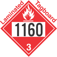 Flammable Class 3 UN1160 Tagboard DOT Placard