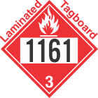 Flammable Class 3 UN1161 Tagboard DOT Placard