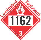 Flammable Class 3 UN1162 Tagboard DOT Placard