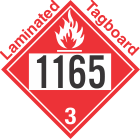 Flammable Class 3 UN1165 Tagboard DOT Placard