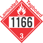 Flammable Class 3 UN1166 Tagboard DOT Placard