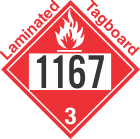 Flammable Class 3 UN1167 Tagboard DOT Placard