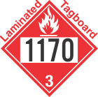 Flammable Class 3 UN1170 Tagboard DOT Placard