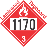 Flammable Class 3 UN1170 Tagboard DOT Placard