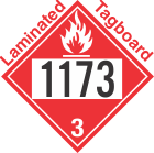 Flammable Class 3 UN1173 Tagboard DOT Placard