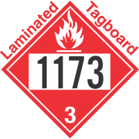 Flammable Class 3 UN1173 Tagboard DOT Placard