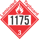 Flammable Class 3 UN1175 Tagboard DOT Placard