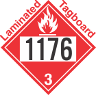 Flammable Class 3 UN1176 Tagboard DOT Placard