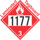Flammable Class 3 UN1177 Tagboard DOT Placard