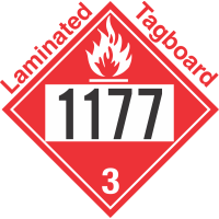 Flammable Class 3 UN1177 Tagboard DOT Placard