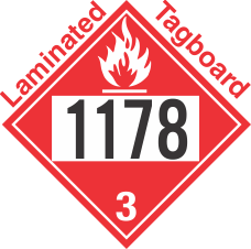 Flammable Class 3 UN1178 Tagboard DOT Placard