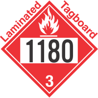 Flammable Class 3 UN1180 Tagboard DOT Placard