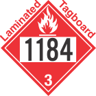 Flammable Class 3 UN1184 Tagboard DOT Placard