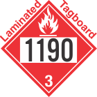 Flammable Class 3 UN1190 Tagboard DOT Placard