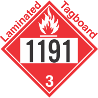 Flammable Class 3 UN1191 Tagboard DOT Placard