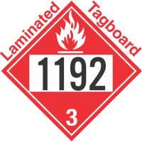 Flammable Class 3 UN1192 Tagboard DOT Placard