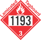 Flammable Class 3 UN1193 Tagboard DOT Placard