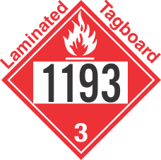 Flammable Class 3 UN1193 Tagboard DOT Placard