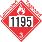 Flammable Class 3 UN1195 Tagboard DOT Placard