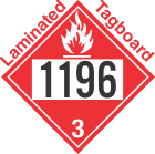 Flammable Class 3 UN1196 Tagboard DOT Placard