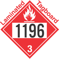 Flammable Class 3 UN1196 Tagboard DOT Placard