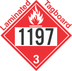 Flammable Class 3 UN1197 Tagboard DOT Placard