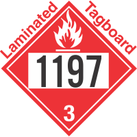 Flammable Class 3 UN1197 Tagboard DOT Placard