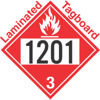 Flammable Class 3 UN1201 Tagboard DOT Placard