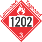 Flammable Class 3 UN1202 Tagboard DOT Placard