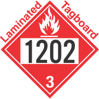 Flammable Class 3 UN1202 Tagboard DOT Placard