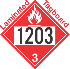 Flammable Class 3 UN1203 Tagboard DOT Placard
