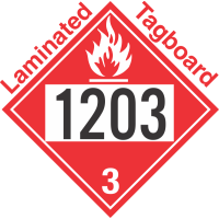 Flammable Class 3 UN1203 Tagboard DOT Placard