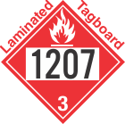 Flammable Class 3 UN1207 Tagboard DOT Placard