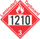 Flammable Class 3 UN1210 Tagboard DOT Placard