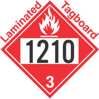 Flammable Class 3 UN1210 Tagboard DOT Placard